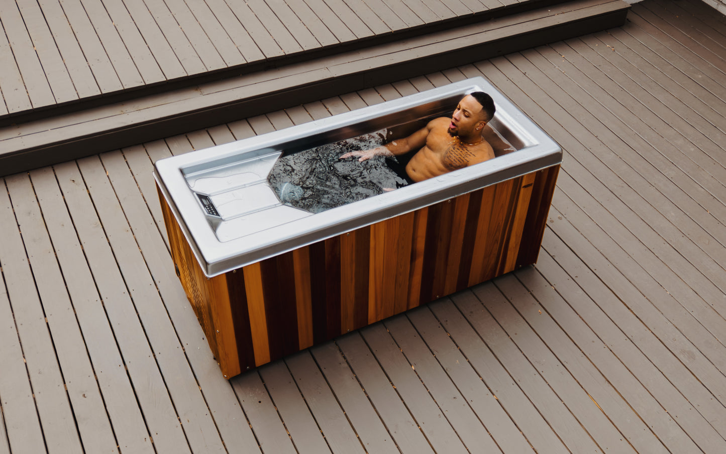 The Coldtub - Coldtub Store # The Coldtub is our residential 1 person model. Our first ever residential model, bringing the highest level of commercial quality to your backyard, home gym, or wherever you dream of. This model is perfect for individuals up to 6’7" and for individuals looking to dunk their head or fully submerge. Temperature ranges from 35-104°F (if you purchase the heater add-on). Residential