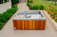 Icebox - Coldtub Store # The Icebox is our 5-7 person model. This is great for allowing multiple people to recover at once. The square design is perfect for modern aesthetics. Temperature ranges from 35-104°. 
