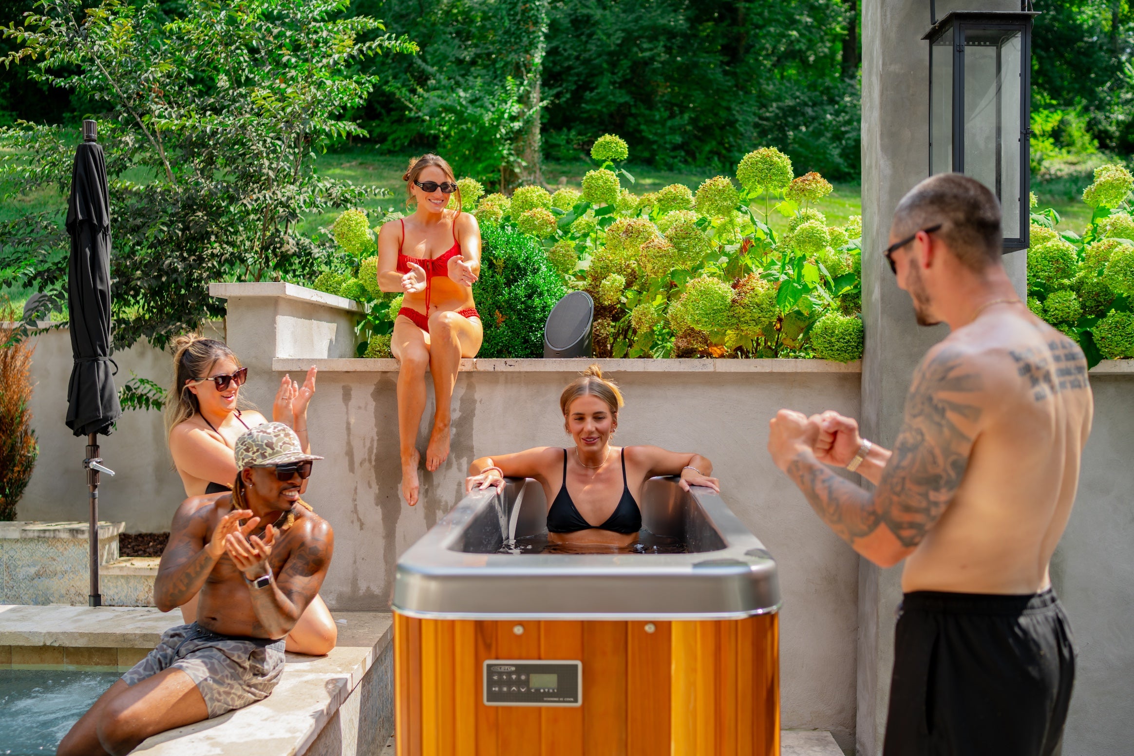 Icepod Plus - Coldtub Store # The Icepod Plus is our most popular 1 person model, fitting any size individual for any type of plunge experience. Whether you are 7ft tall or are looking to dunk your head/fully submerge, the Icepod Plus is right for you. This model has a tapered seat which allows for full submersion without the helpless floating feeling that a true lay down style plunge can create. Temperature ranges from 35-104º. 